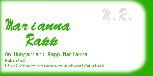 marianna rapp business card